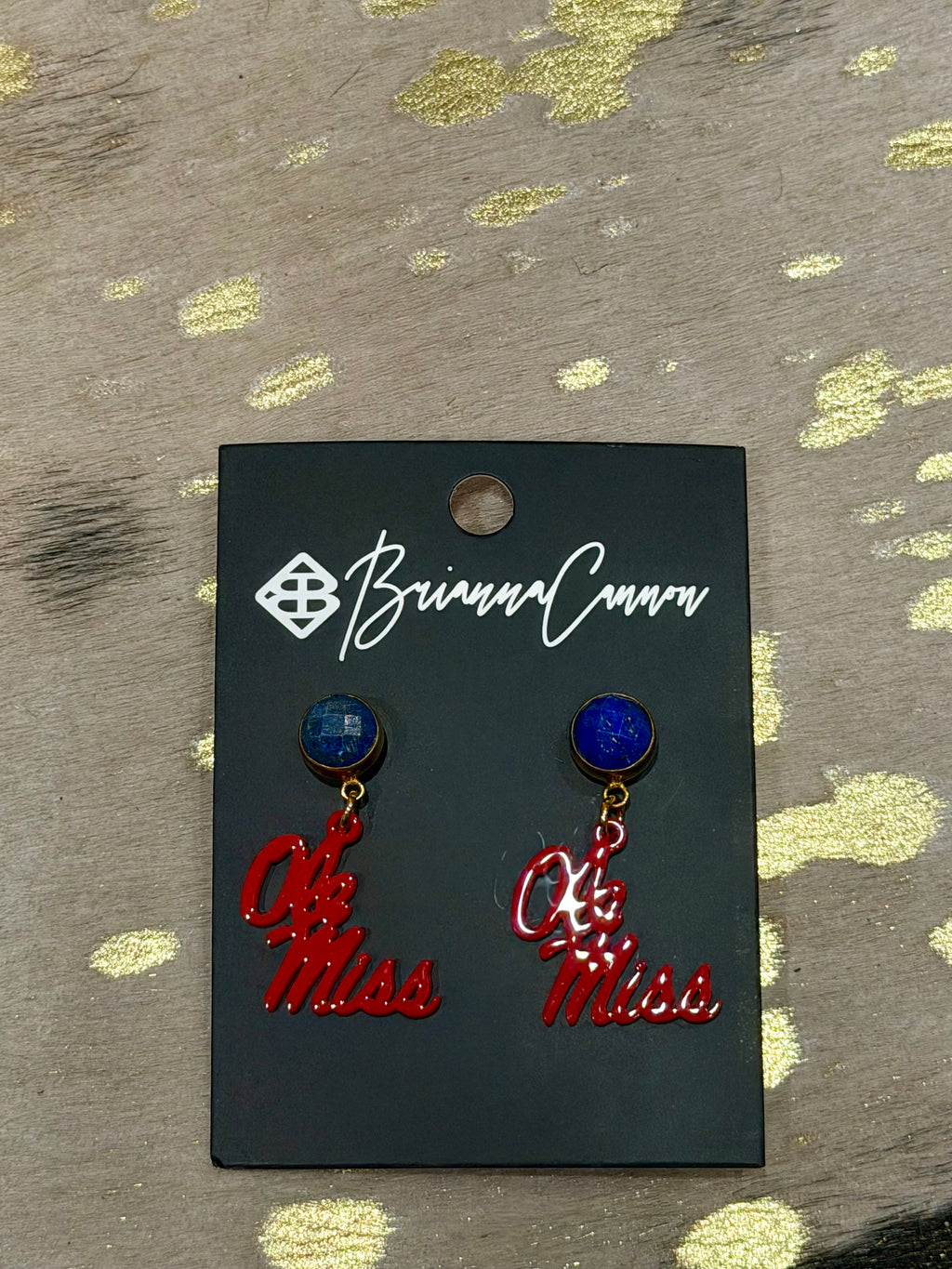 Ole Miss Mini Red Logo Earrings