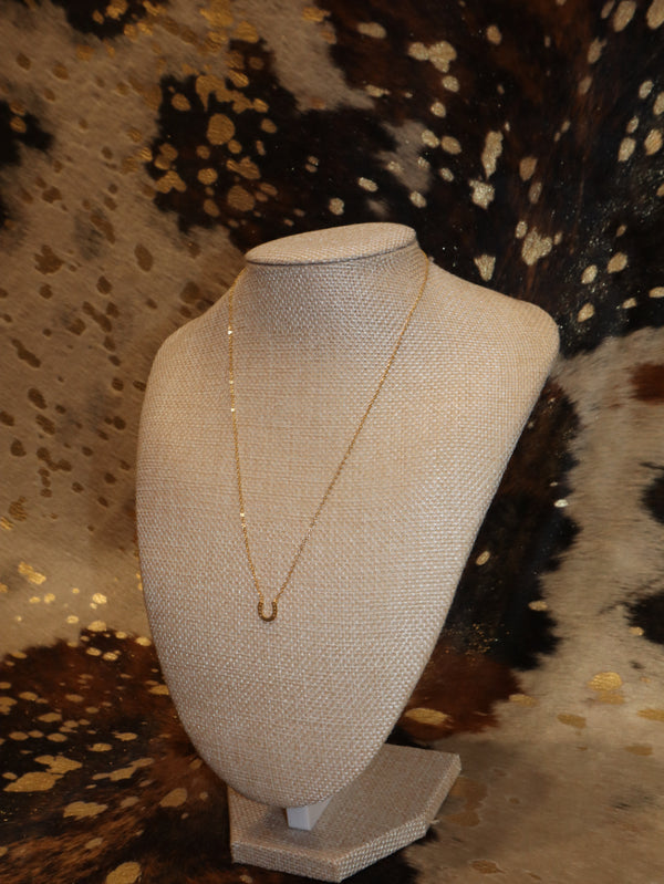 Horseshoe Necklace 18k Gold Dipped